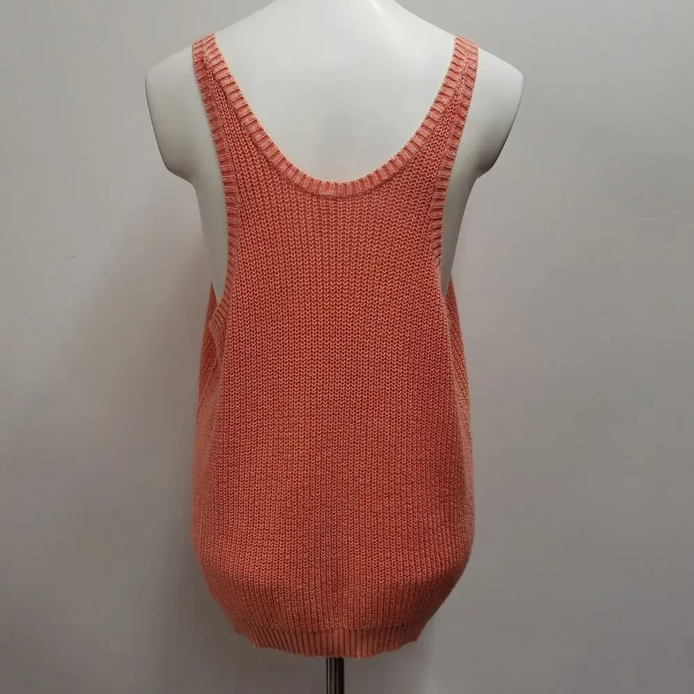 Free People We The Free Knit Tank Women's Size Medium Beachy Boho Loose Fit